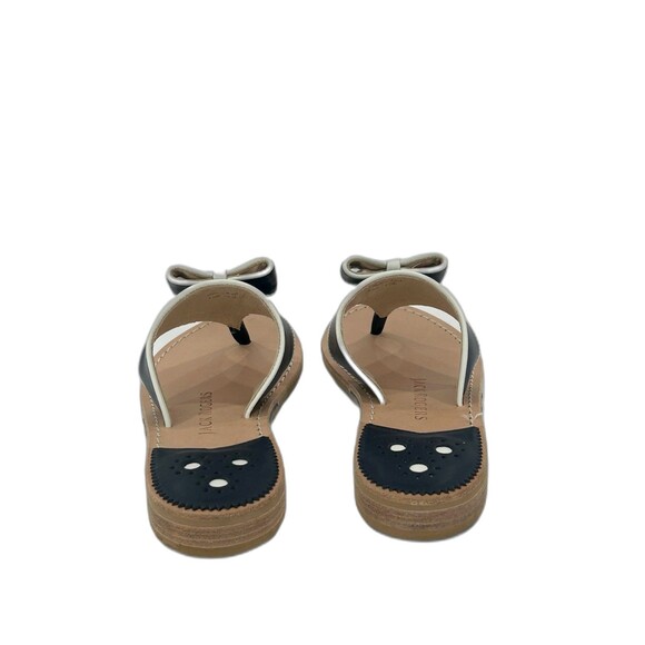Jack Rogers Thong Sandals Women’s Size 7.5 Color Navy Blue White Giselle Bow - Picture 5 of 10